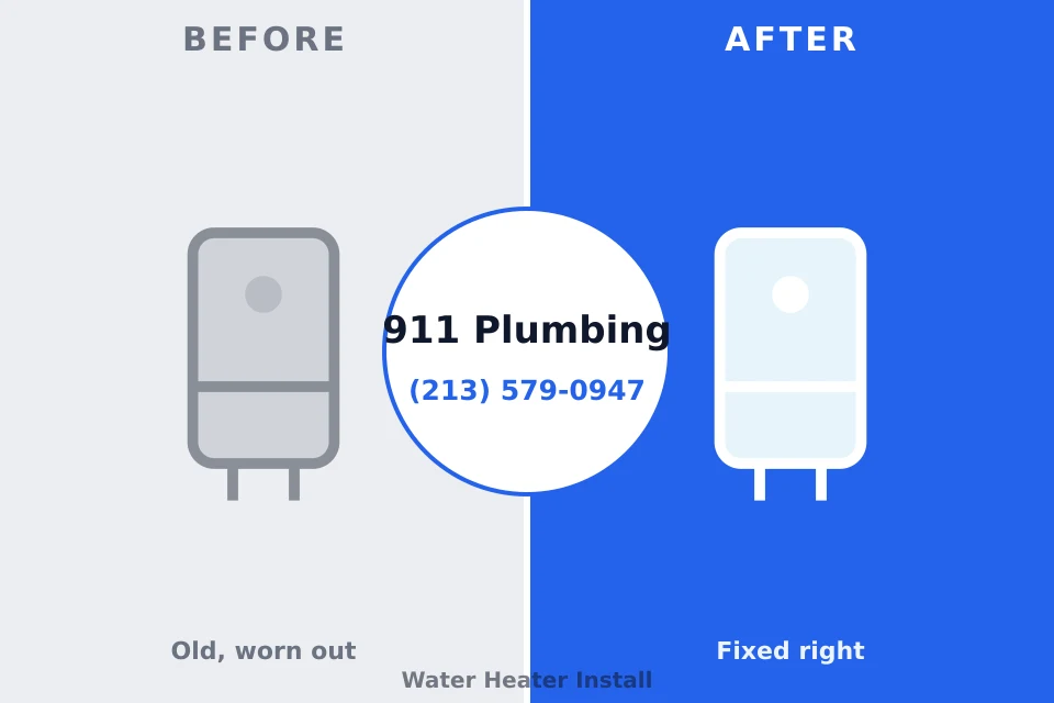 Before and after: plumbing repair Parkwood, WA